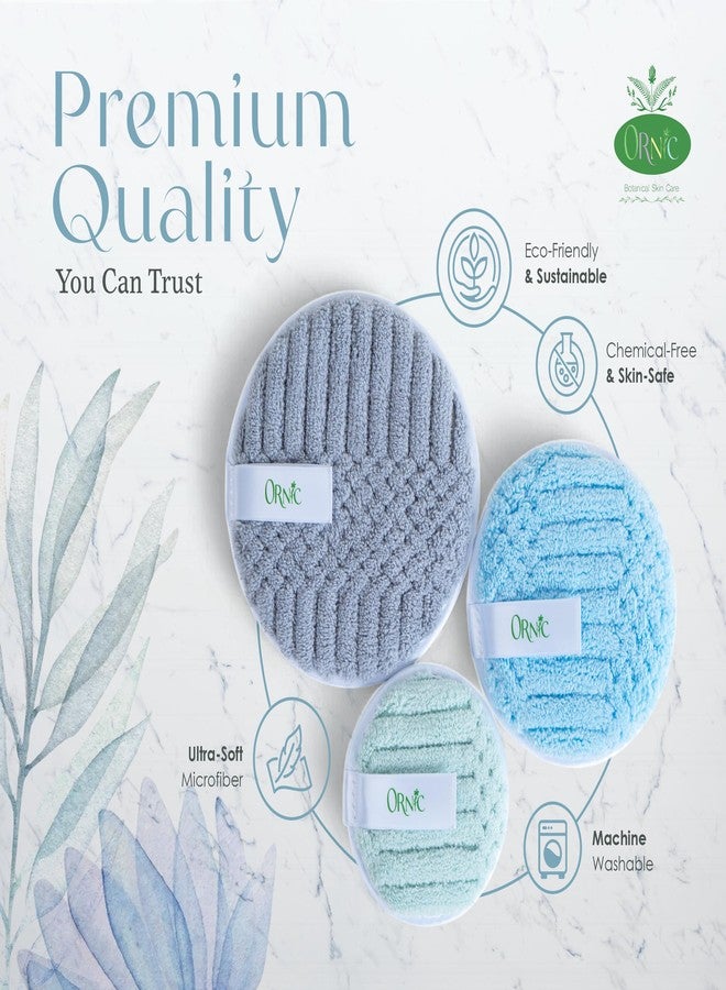 Ornic Reusable Makeup Remover Pads – Ultra-Soft Microfiber Face Pads – Eco-Friendly Facial Cleansing Discs for All Skin Types – 3 Sizes for Full Face & Eyes - Image 4